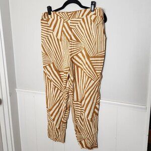 MAELU Block Print Slow Fashion Casual Geometric Pants
